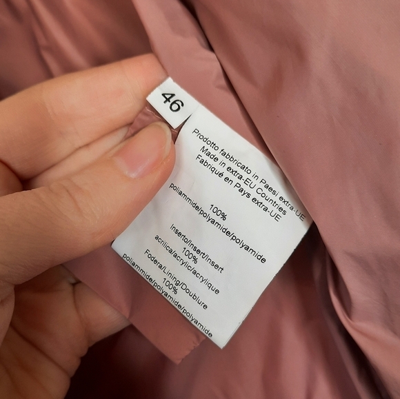 Ottod'ame Pink Faux Fur-Trimmed Padded Down Coat 46 - Picture 5 of 8